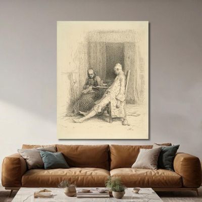 Thackeray'S Barry Lyndon – The Last Days Of Barry Lyndon Sir John Everett Millais jem43 canvas print 