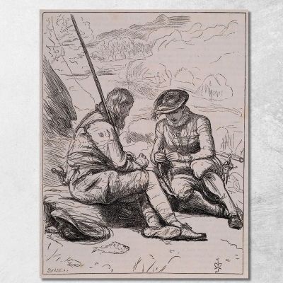 The Anglers Of The Dove – Stansbury And Felton Sort The Prey Sir John Everett Millais jem45 canvas print 