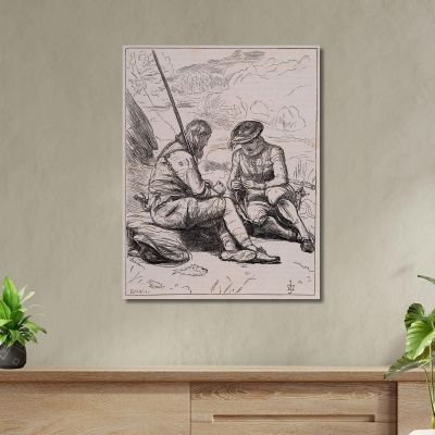 The Anglers Of The Dove – Stansbury And Felton Sort The Prey Sir John Everett Millais jem45 canvas print 