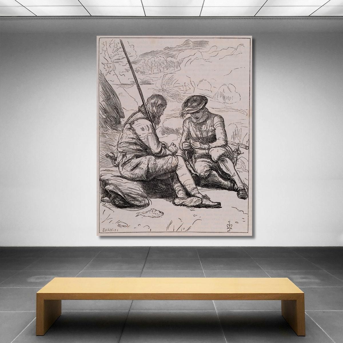 The Anglers Of The Dove – Stansbury And Felton Sort The Prey Sir John Everett Millais jem45 canvas print 