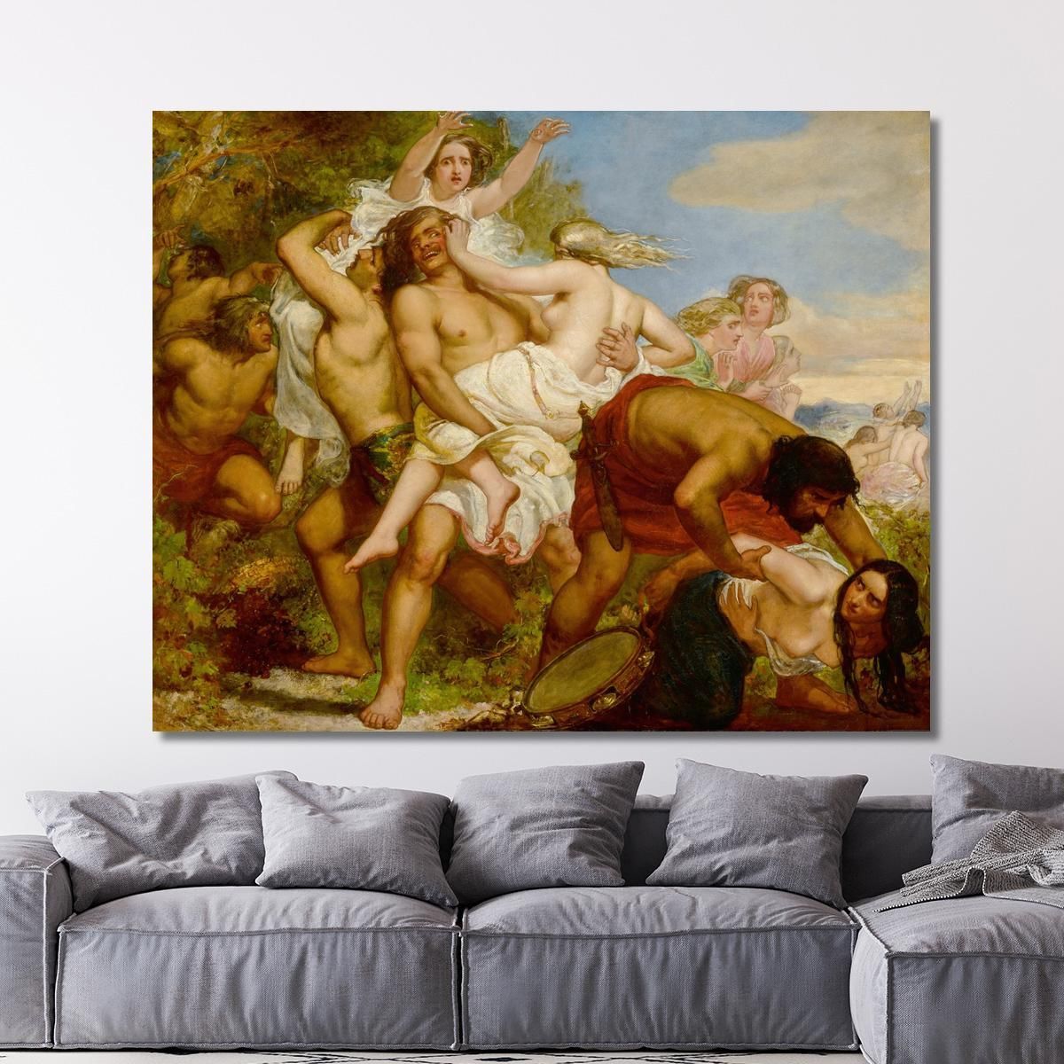 The Tribe Of Benjamin Seizing The Daughters Of Shiloh In The Vineyards Sir John Everett Millais jem58 canvas print 