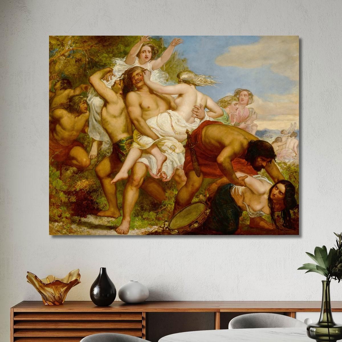 The Tribe Of Benjamin Seizing The Daughters Of Shiloh In The Vineyards Sir John Everett Millais jem58 canvas print 