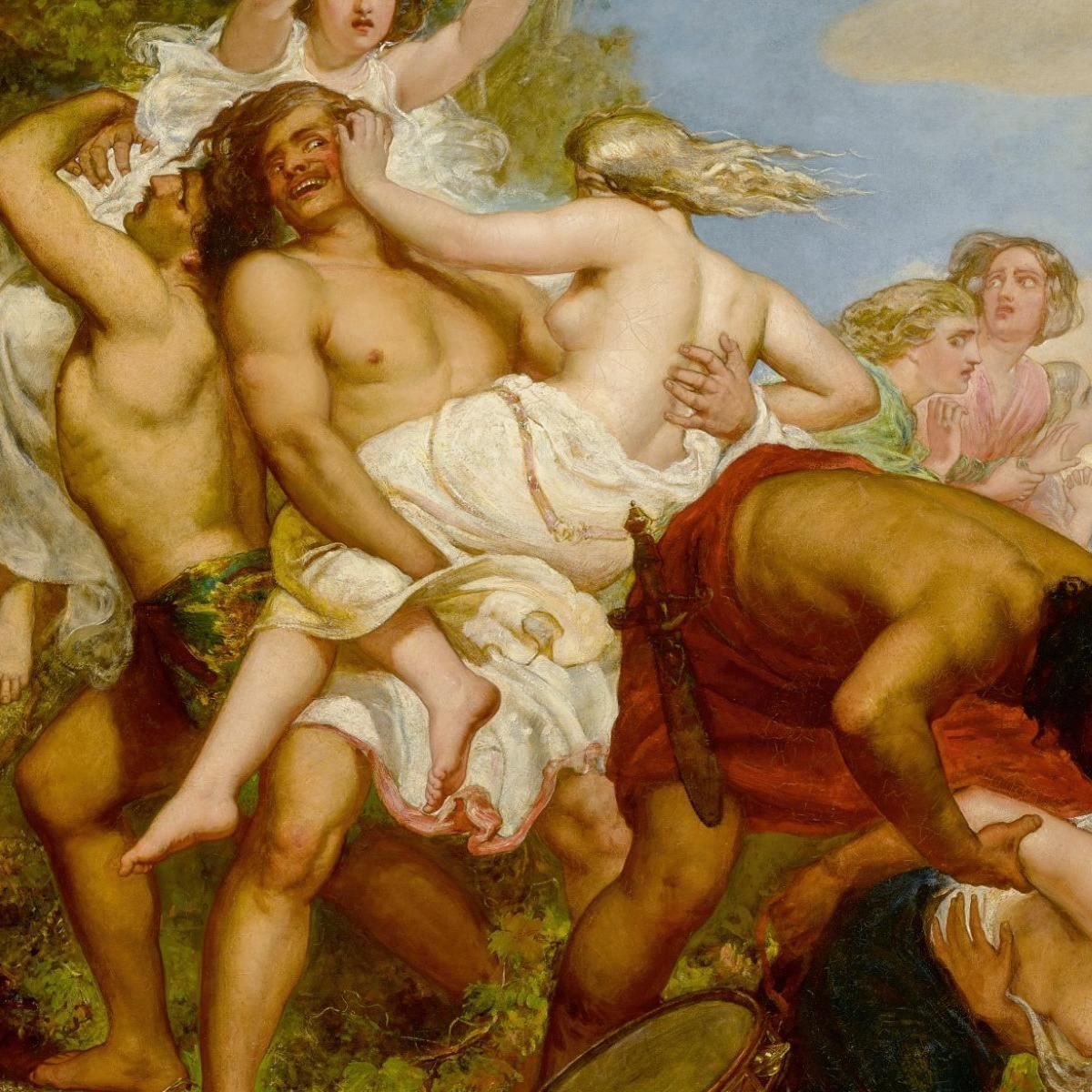 The Tribe Of Benjamin Seizing The Daughters Of Shiloh In The Vineyards Sir John Everett Millais jem58 canvas print