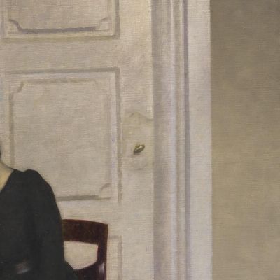 A Room In The Artist'S Home In Strandgade Copenhagen With The Artist'S Wife Vilhelm Hammershøi vhm2 canvas print