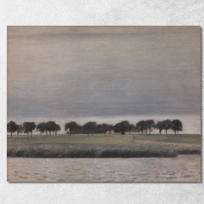 Study For 'Sunshine. Gentofte Lake' Vilhelm Hammershøi vhm10 canvas print 