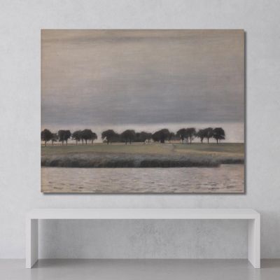 Study For 'Sunshine. Gentofte Lake' Vilhelm Hammershøi vhm10 canvas print 
