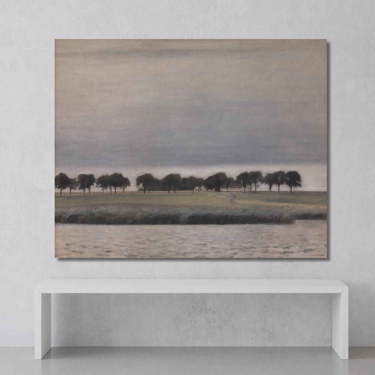 Study For 'Sunshine. Gentofte Lake' Vilhelm Hammershøi vhm10 canvas print 