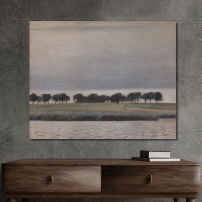 Study For 'Sunshine. Gentofte Lake' Vilhelm Hammershøi vhm10 canvas print 