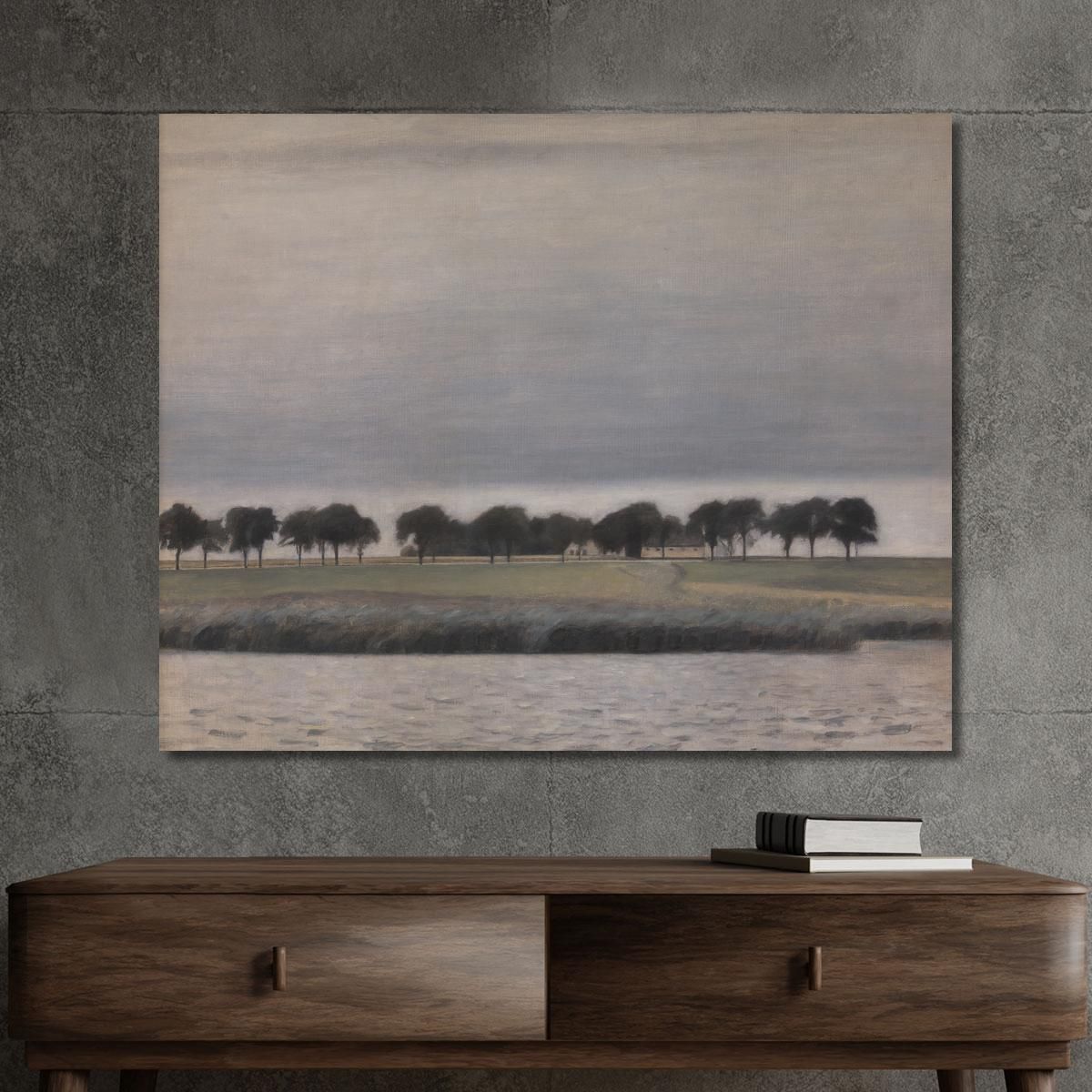 Study For 'Sunshine. Gentofte Lake' Vilhelm Hammershøi vhm10 canvas print 