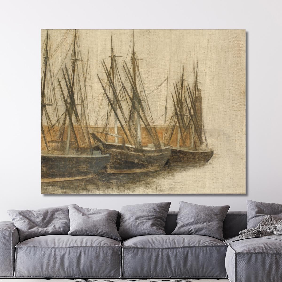 From Christianshavn'S Canal Copenhagen Vilhelm Hammershøi vhm11 canvas print 