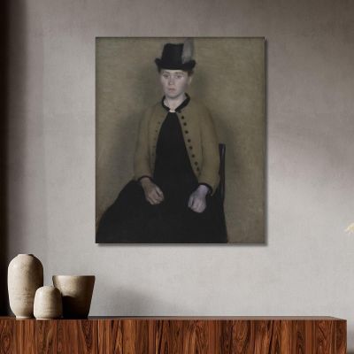Ida Ilsted Later The Artist'S Wife Vilhelm Hammershøi vhm16 canvas print 
