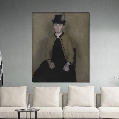 Ida Ilsted Later The Artist'S Wife Vilhelm Hammershøi vhm16 canvas print 
