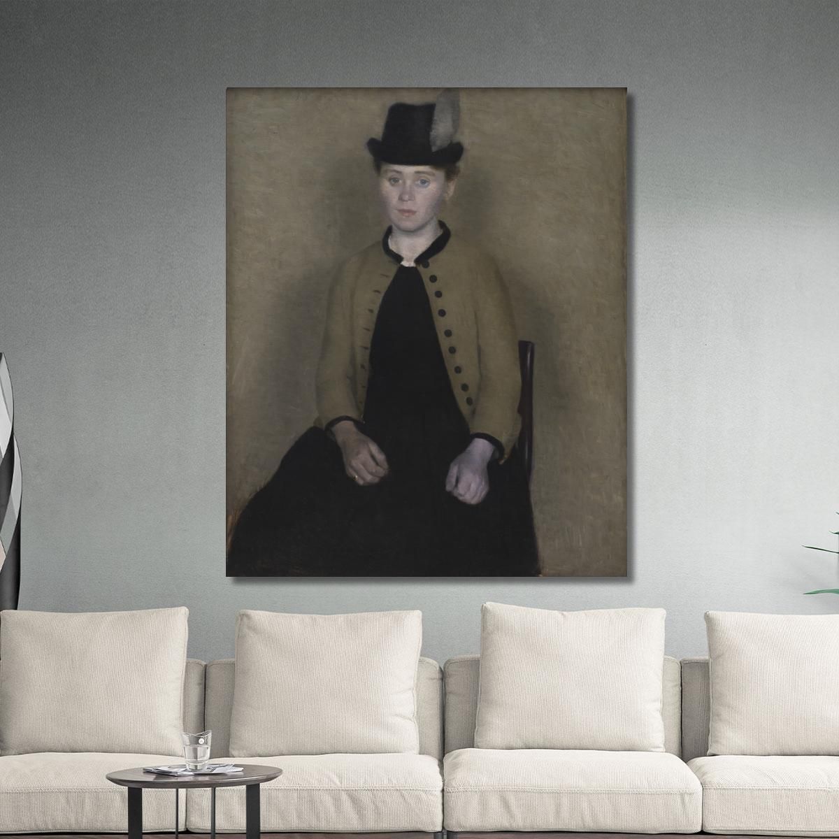 Ida Ilsted Later The Artist'S Wife Vilhelm Hammershøi vhm16 canvas print 