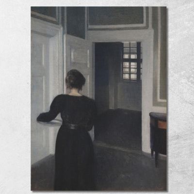 Ida In An Interior Vilhelm Hammershøi vhm18 canvas print 