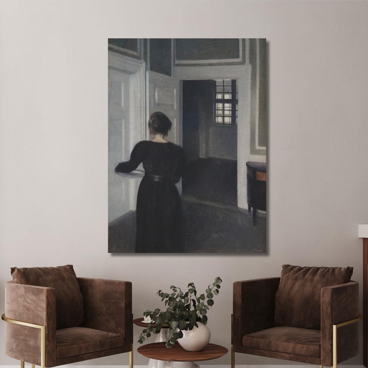 Ida In An Interior Vilhelm Hammershøi vhm18 canvas print 