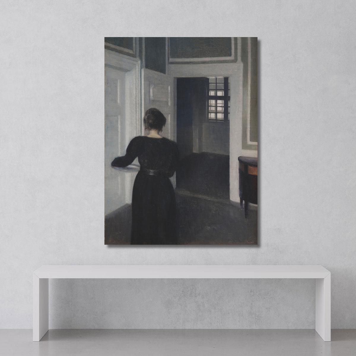 Ida In An Interior Vilhelm Hammershøi vhm18 canvas print 
