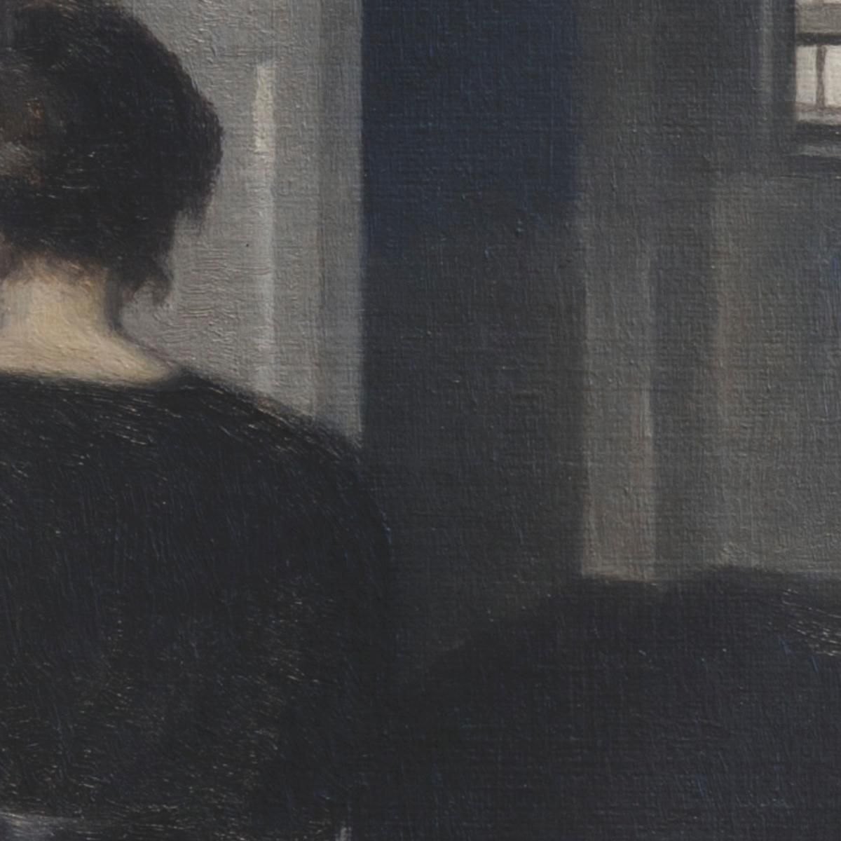 Ida In An Interior Vilhelm Hammershøi vhm18 canvas print