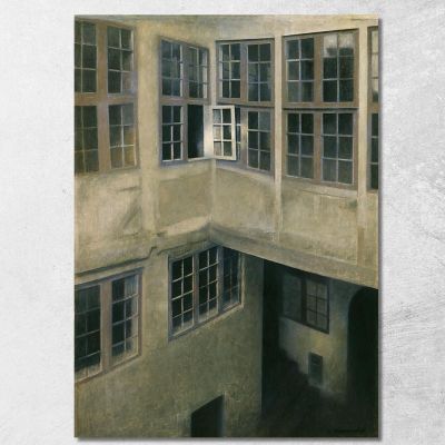 Interior Of Courtyard Strandgade 30 Vilhelm Hammershøi vhm23 canvas print 