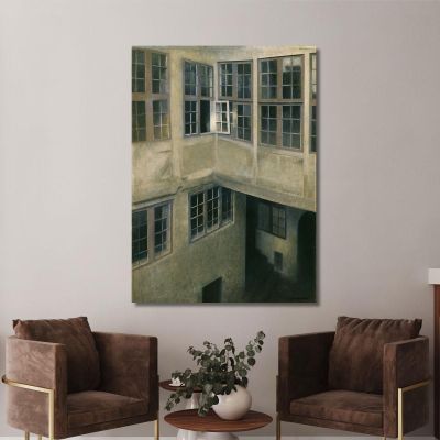 Interior Of Courtyard Strandgade 30 Vilhelm Hammershøi vhm23 canvas print 