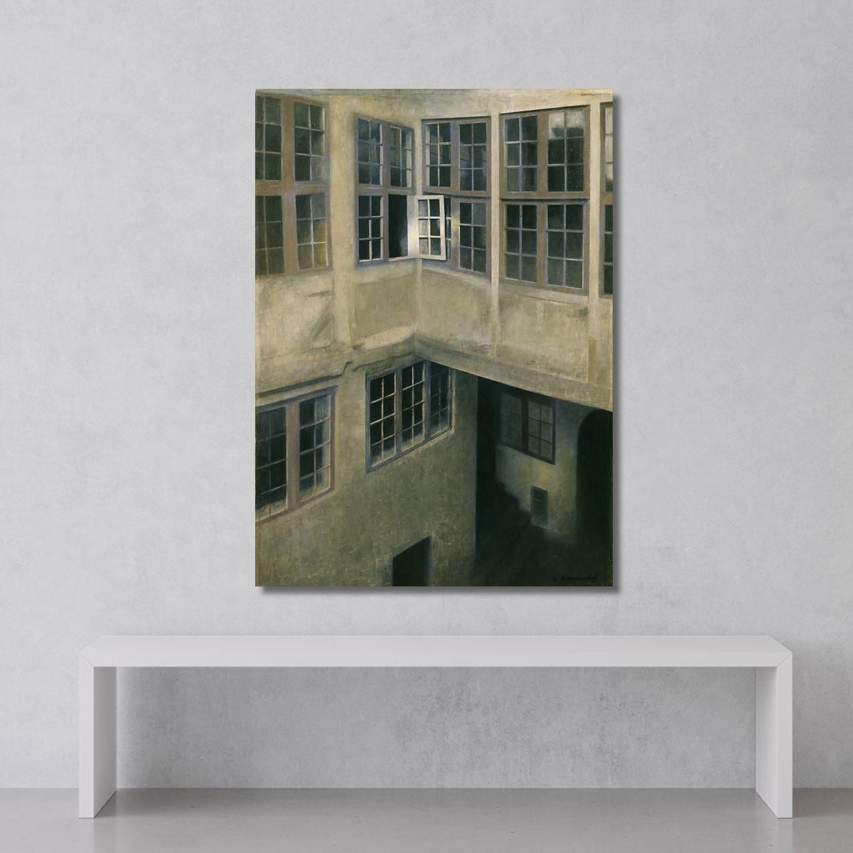 Interior Of Courtyard Strandgade 30 Vilhelm Hammershøi vhm23 canvas print 