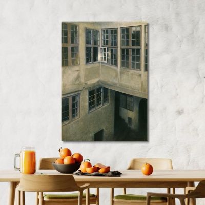 Interior Of Courtyard Strandgade 30 Vilhelm Hammershøi vhm23 canvas print 