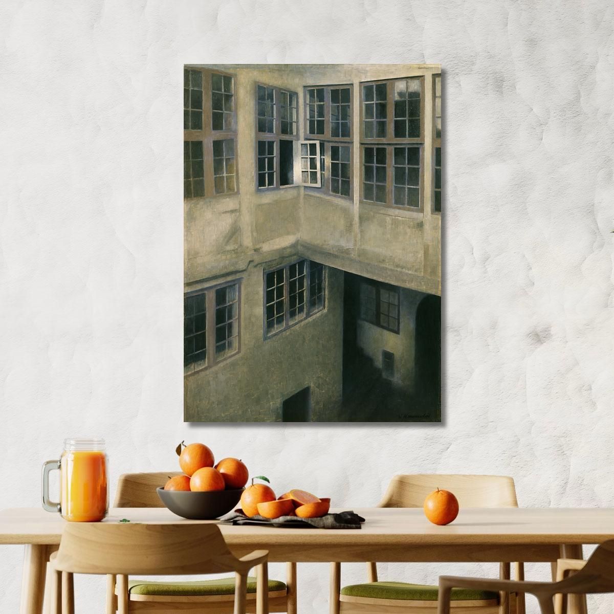 Interior Of Courtyard Strandgade 30 Vilhelm Hammershøi vhm23 canvas print 