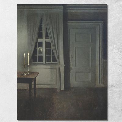 Interior With Two Candles Vilhelm Hammershøi vhm31 canvas print 