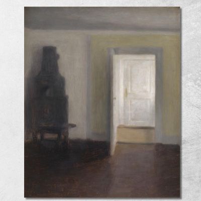 Interior. An Old Stove Vilhelm Hammershøi vhm33 canvas print 
