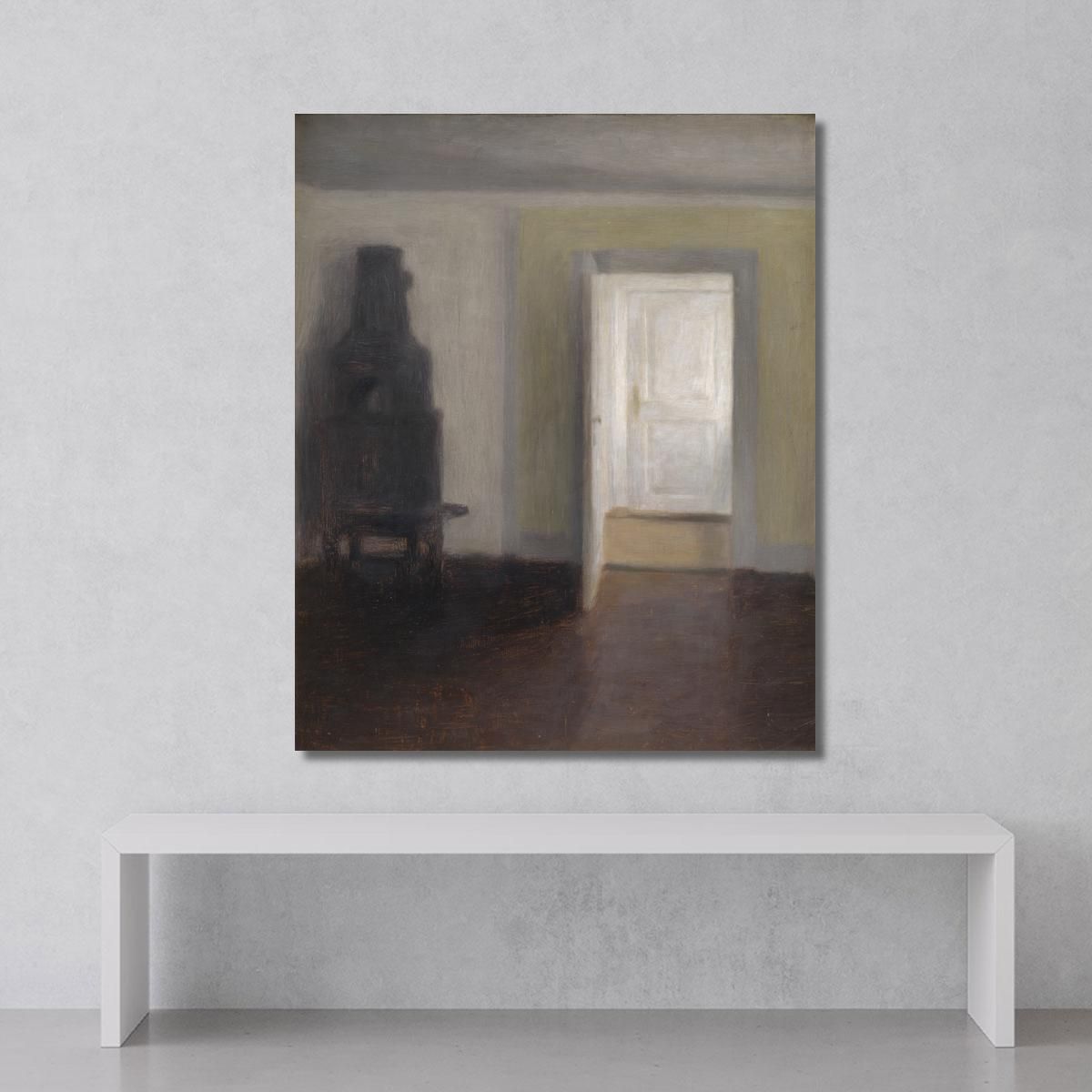 Interior. An Old Stove Vilhelm Hammershøi vhm33 canvas print 