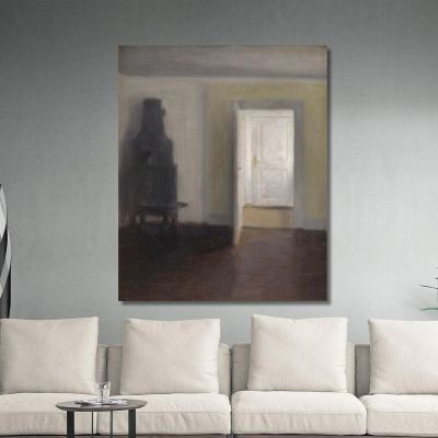 Interior. An Old Stove Vilhelm Hammershøi vhm33 canvas print 