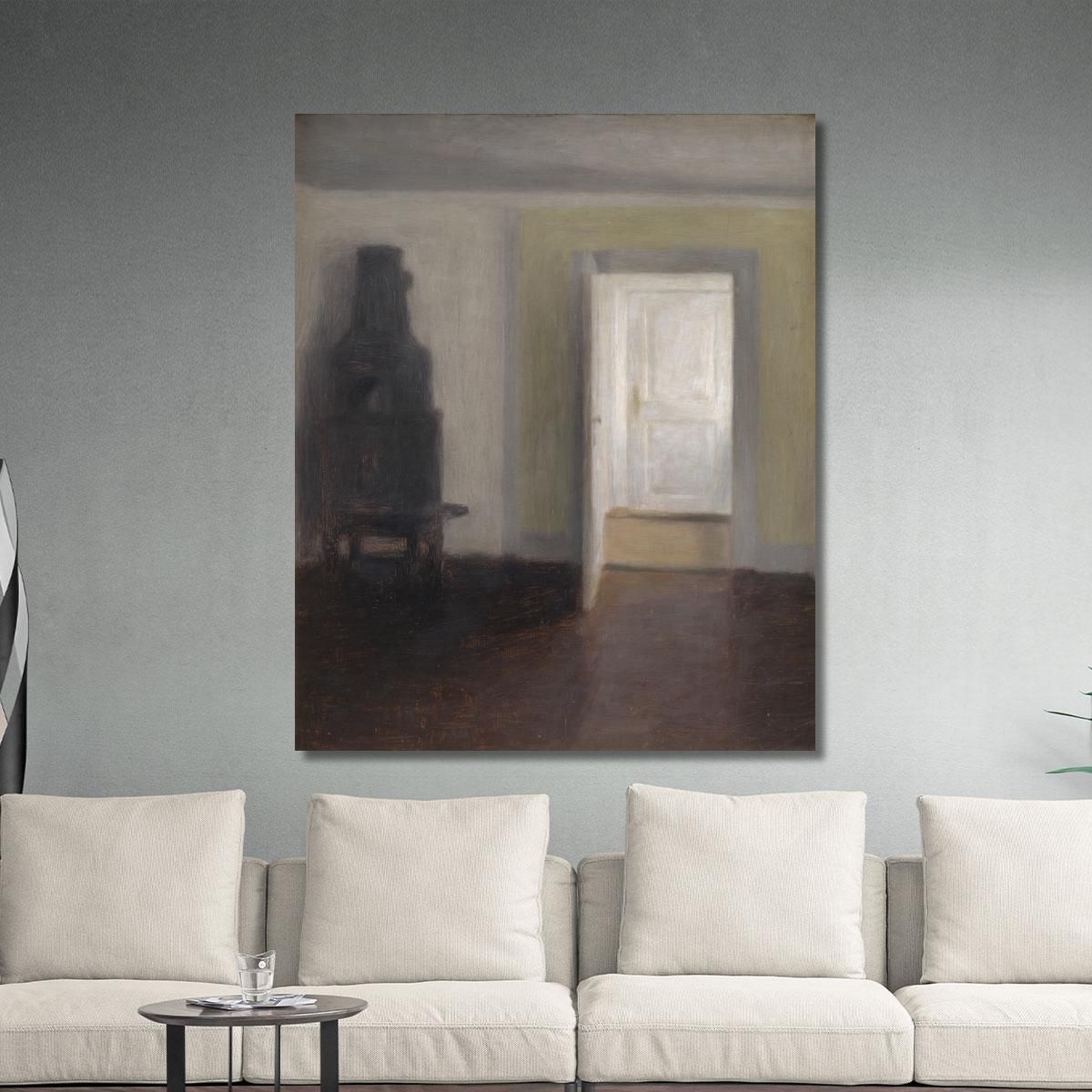 Interior. An Old Stove Vilhelm Hammershøi vhm33 canvas print 