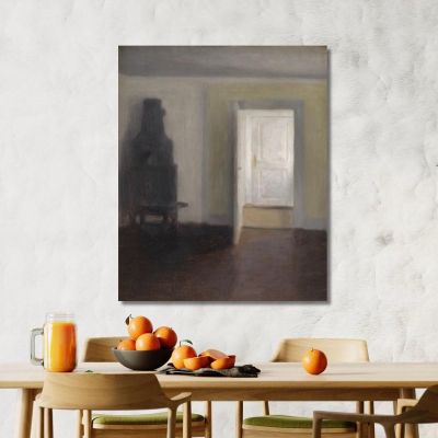 Interior. An Old Stove Vilhelm Hammershøi vhm33 canvas print 