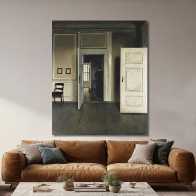 Interior. Strandgade 30 Vilhelm Hammershøi, vhm35 ภาพพิมพ์บนผ้าใบแคนวาส