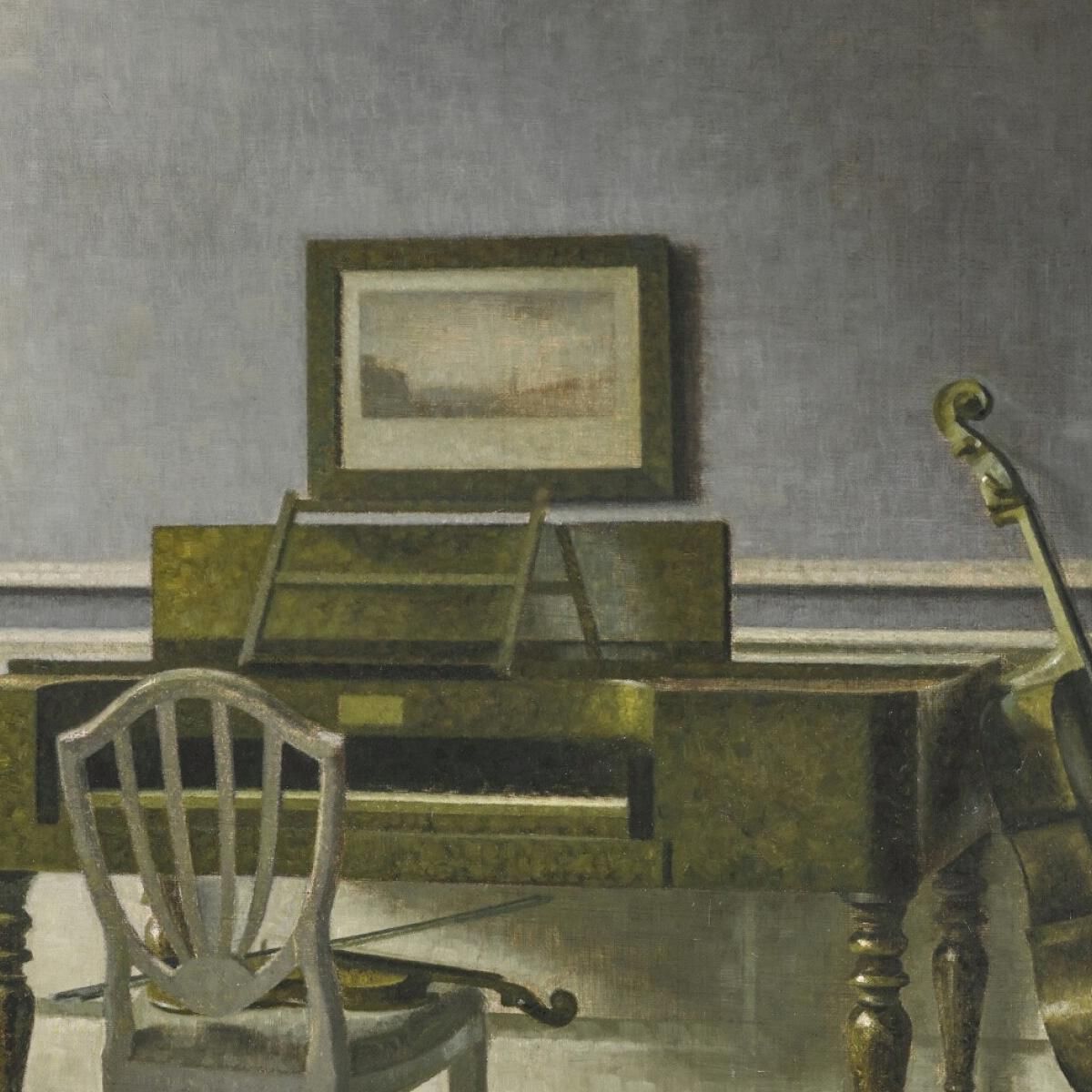 Interior. The Music Room Strandgade 30 Vilhelm Hammershøi vhm36 canvas print