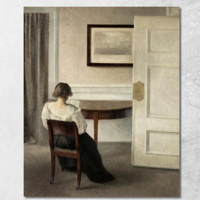 Interior Vilhelm Hammershøi vhm37 canvas print 