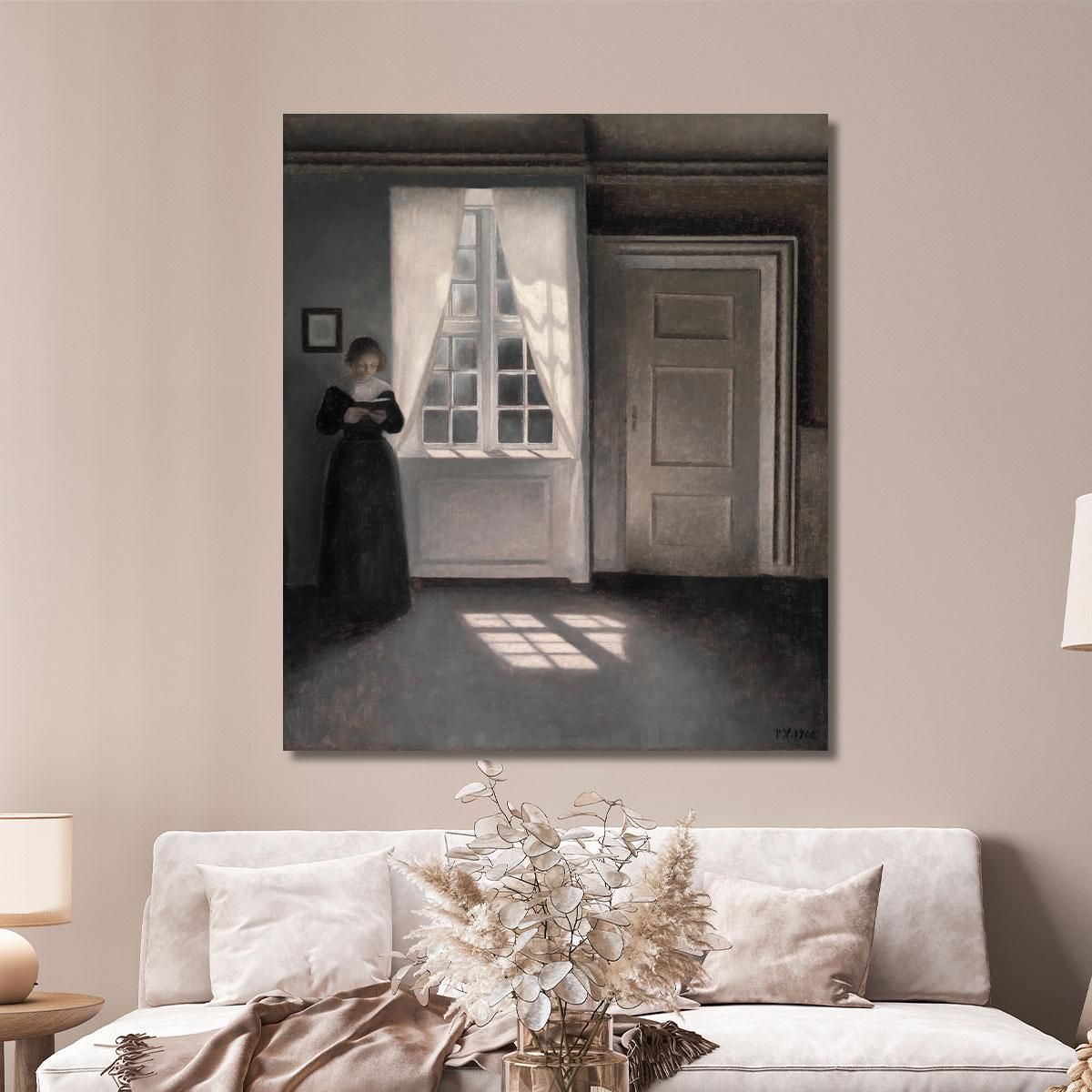 Interior From Strandgade 30 Vilhelm Hammershøi vhm38 canvas print 