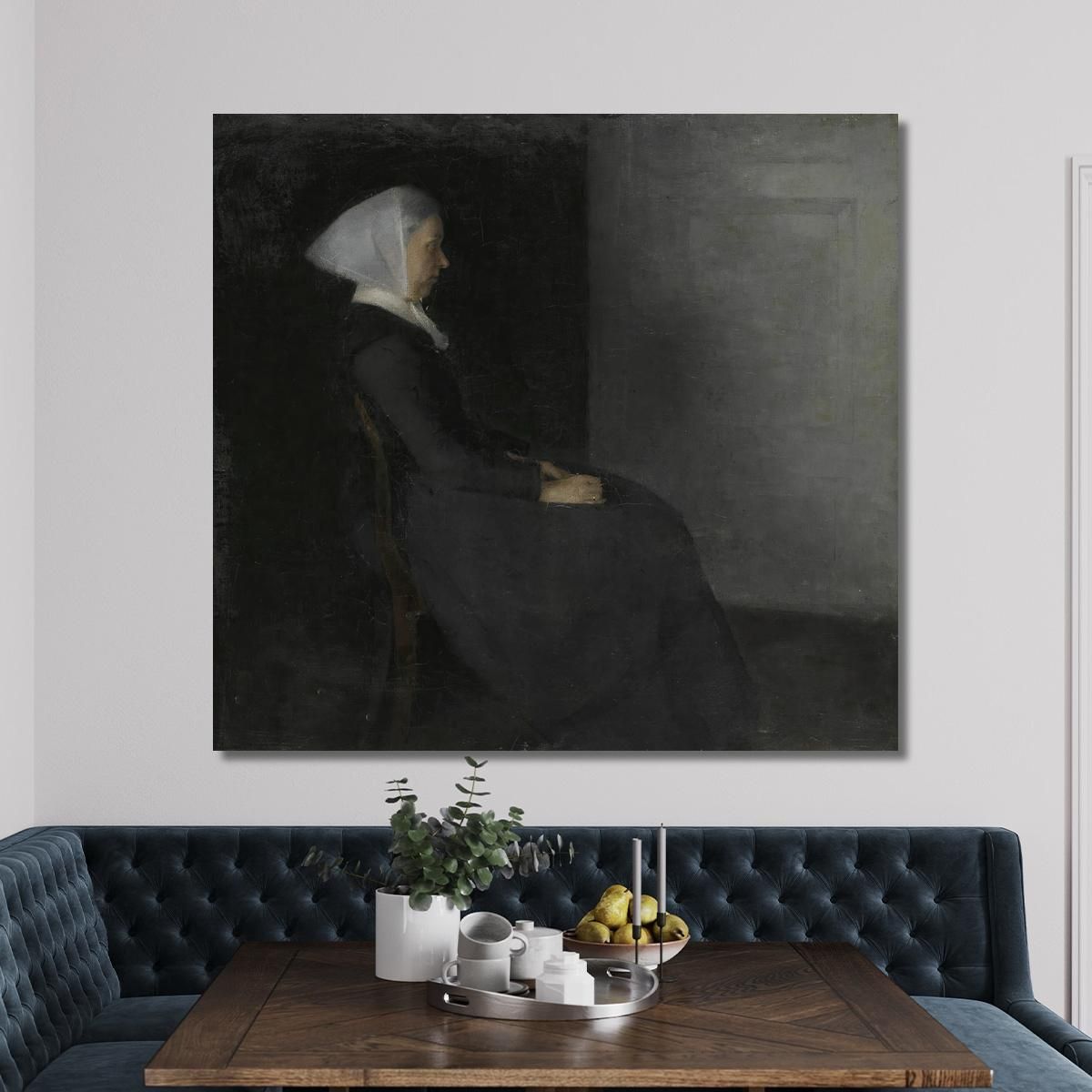 The Artist'S Mother Frederikke Hammershøi Vilhelm Hammershøi vhm41 canvas print 
