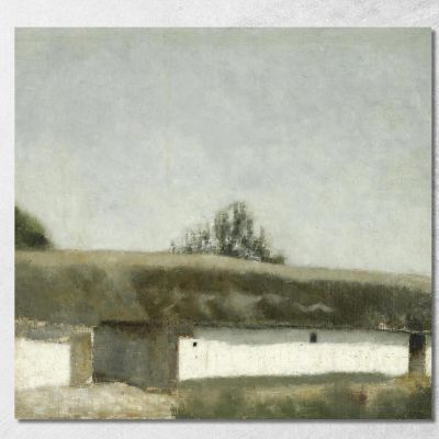 Landscape With Farm Vilhelm Hammershøi vhm43 canvas print 