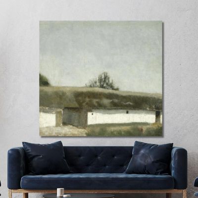 Landscape With Farm Vilhelm Hammershøi vhm43 canvas print 