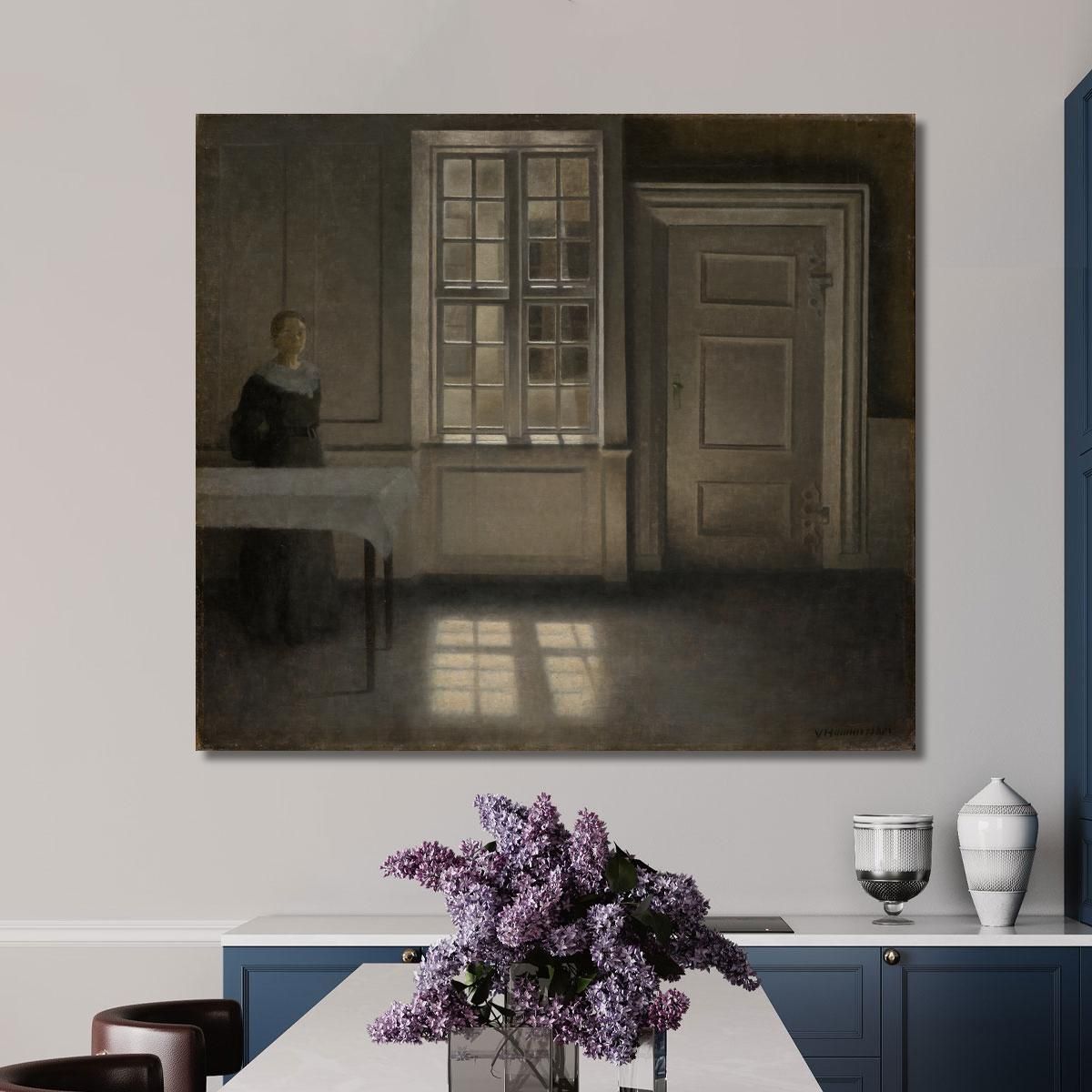 Strandgade Sunshine Vilhelm Hammershøi vhm57 canvas print 