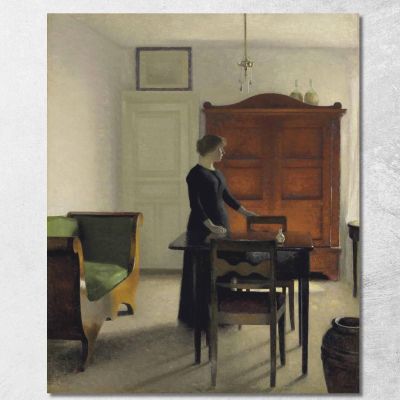 Living Room Vilhelm Hammershøi vhm59 canvas print 
