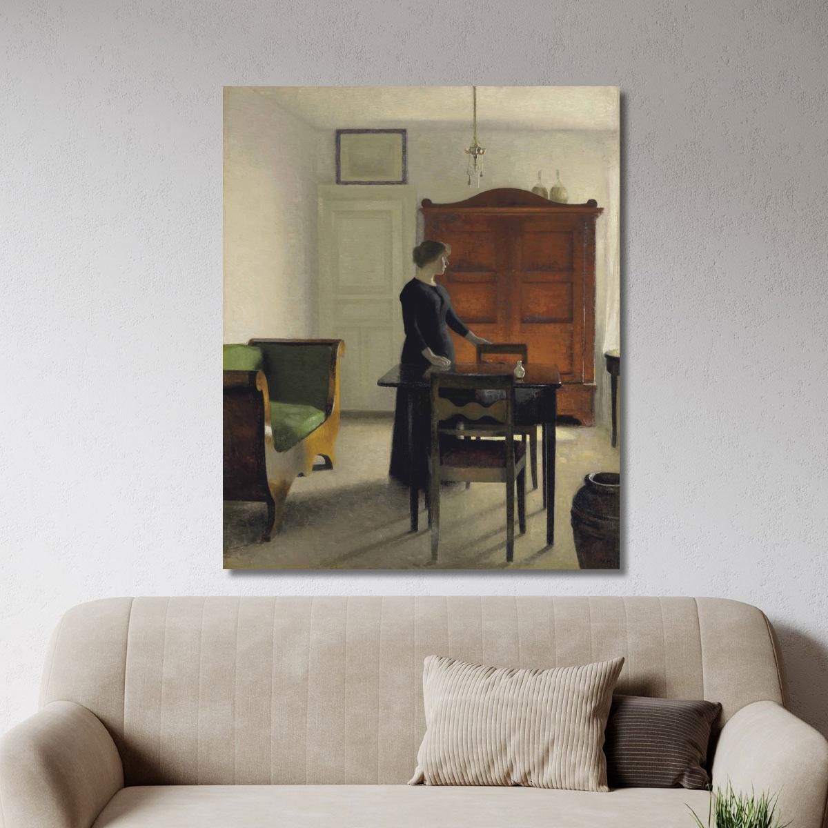 Living Room Vilhelm Hammershøi vhm59 canvas print 