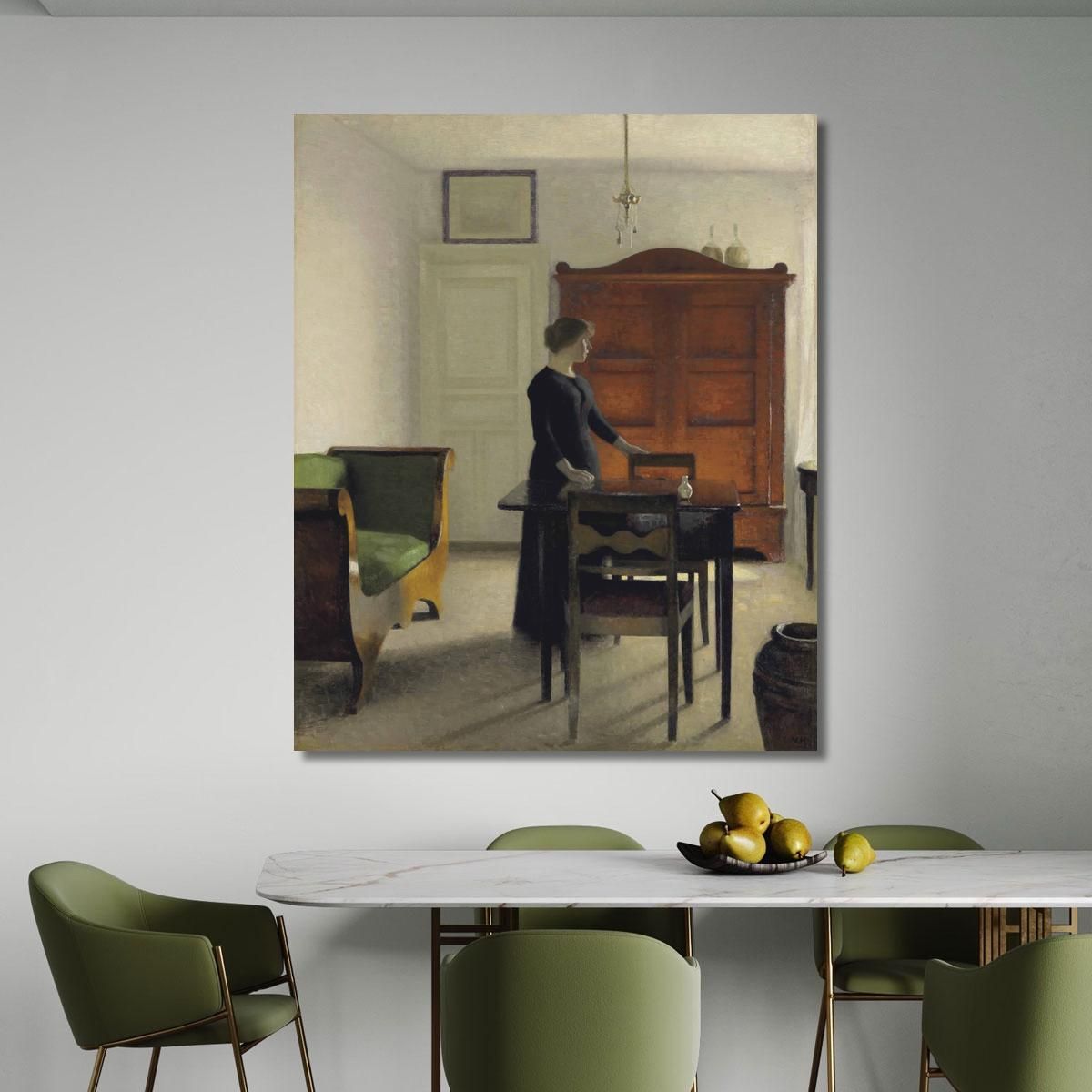 Living Room Vilhelm Hammershøi vhm59 canvas print 