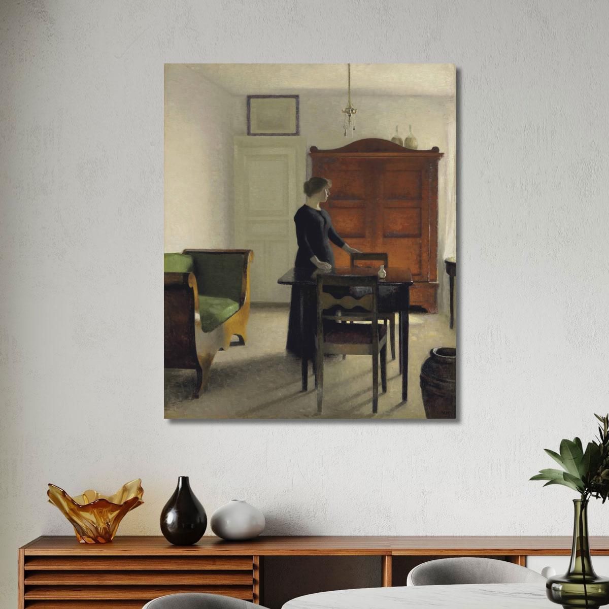 Living Room Vilhelm Hammershøi vhm59 canvas print 