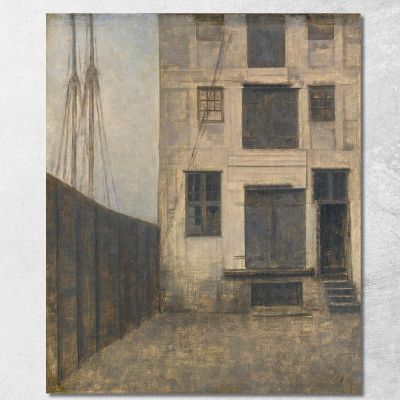 The Old Warehouse In Christianshavn Vilhelm Hammershøi vhm67 canvas print 