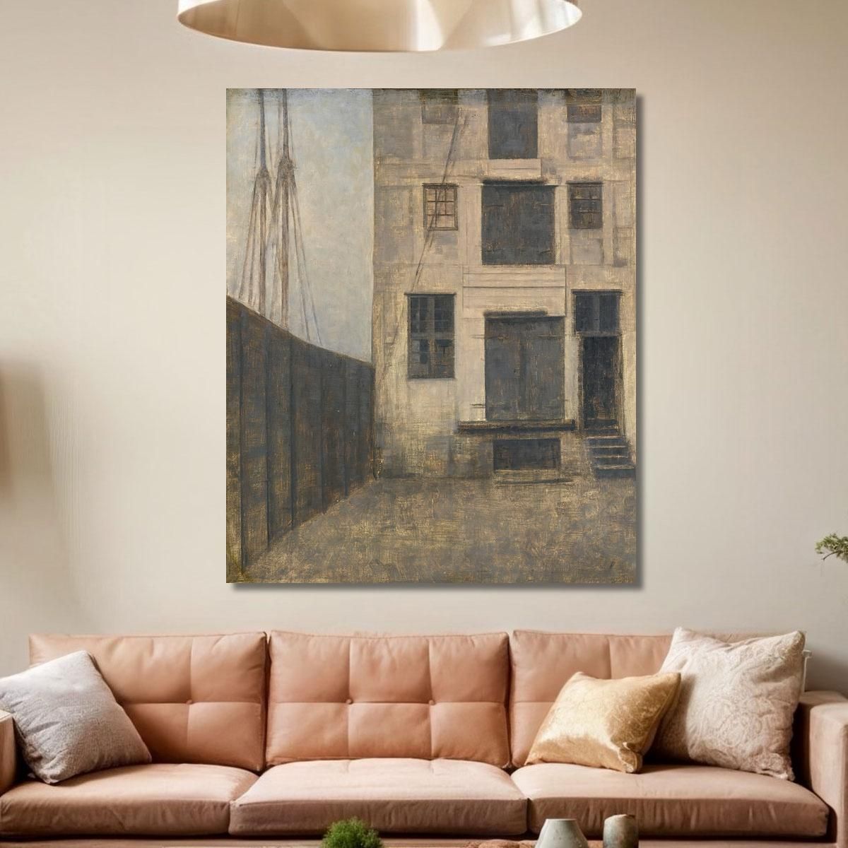 The Old Warehouse In Christianshavn Vilhelm Hammershøi vhm67 canvas print 