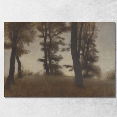 Tree Trunks. Arresødal Near Frederiksværk North Zealand Vilhelm Hammershøi vhm69 canvas print 