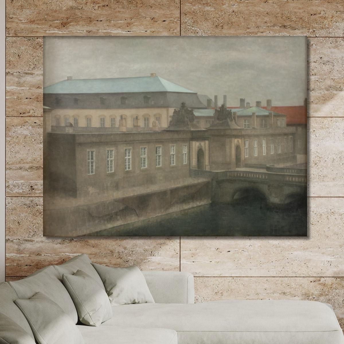 View Of Christiansborg Palace. Late Autumn Vilhelm Hammershøi vhm70 canvas print 