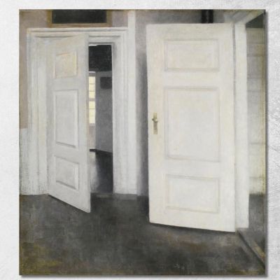 White Doors Strandgade 30 Vilhelm Hammershøi vhm73 canvas print 