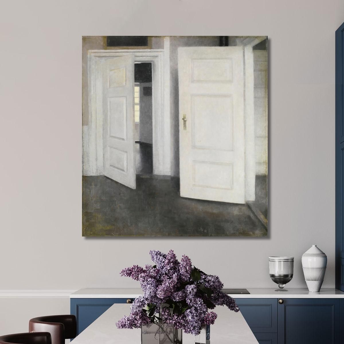 White Doors Strandgade 30 Vilhelm Hammershøi vhm73 canvas print 